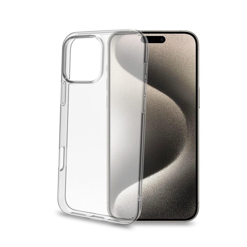 Celly TPU Cover for Apple iPhone 16 Pro Max Transparent