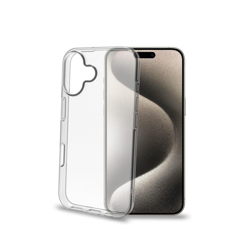 Celly TPU Cover for Apple iPhone 16 Transparent