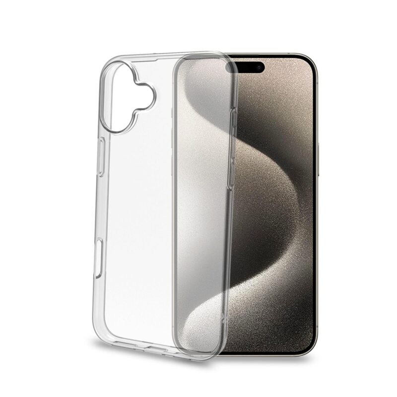 Celly TPU Cover for Apple iPhone 16 Plus Transparent
