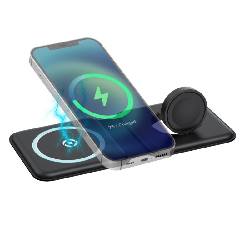 Celly Magcharge Foldable 2in1 BK