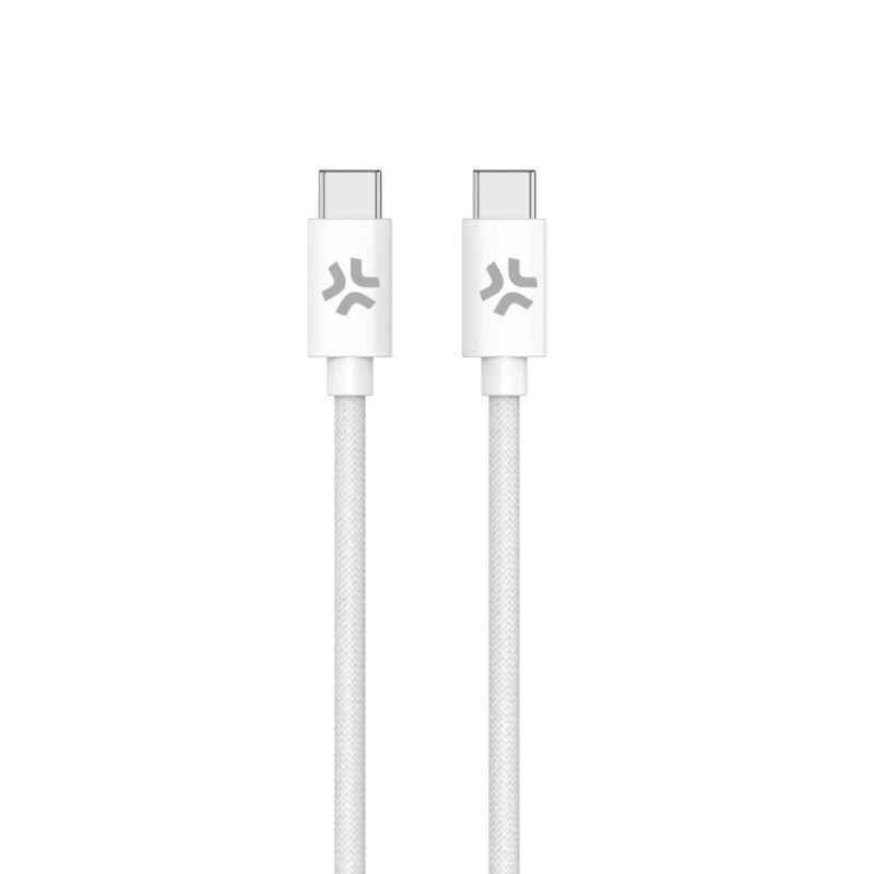 Celly Data Cable USB-C to USB-C (Cotton) 100W (1.5m) White