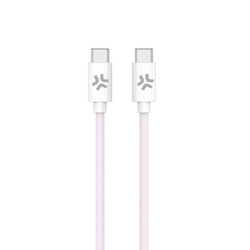 Celly Data Cable USB-C to USB-C (Cotton) 100W (1.5m) Pink