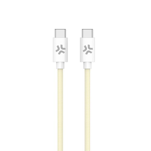 Celly Data Cable USB-C to USB-C (Cotton) 100W (1.5m) Yellow