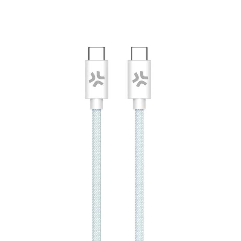 Celly Data Cable USB-C to USB-C (Cotton) 100W (1.5m) Blue