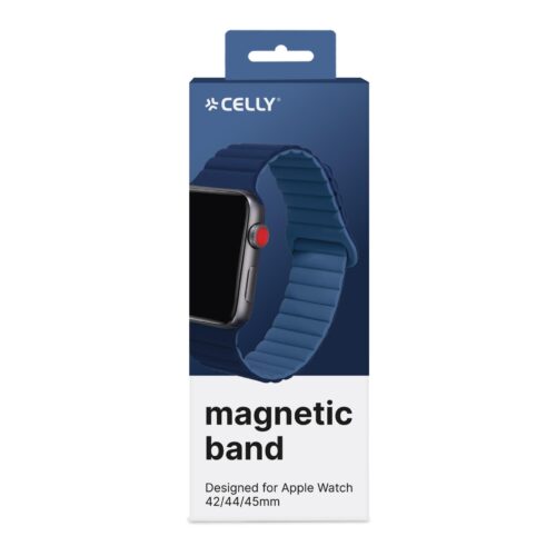 Celly Apple Watch Band 42/44/45MM Magnetic Blue - Image 2
