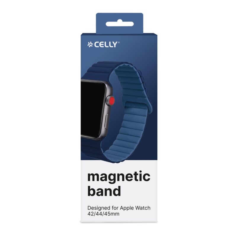 Celly Apple Watch Band 42/44/45MM Magnetic Blue - Image 2