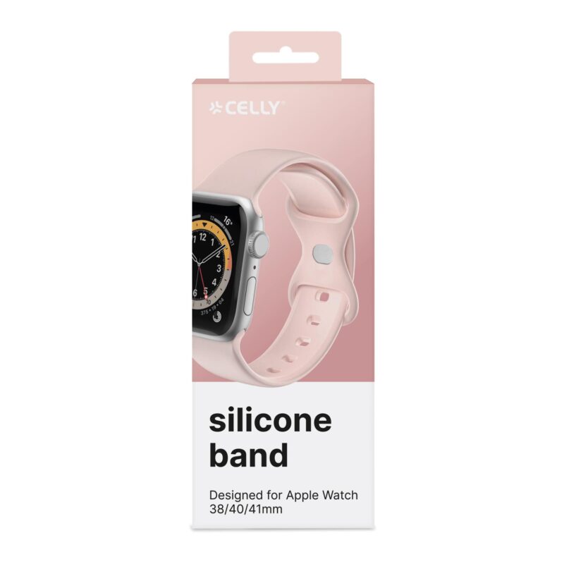 Celly Apple Watch Band 38/40/41MM Silicone Pink - Image 2