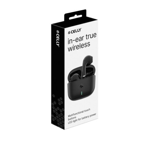 Celly True Wireless Bluetooth Earphones (TIPS1) Black - Image 2