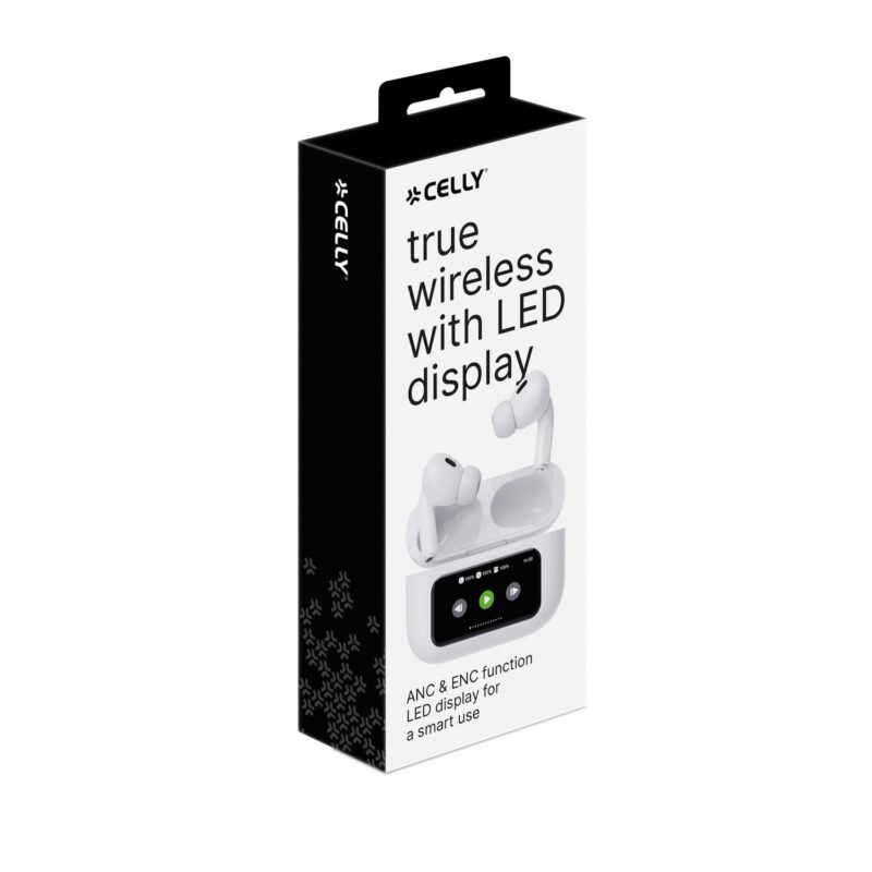 Celly True Wireless Bluetooth Earphones (SOUNDLED) White - Image 2