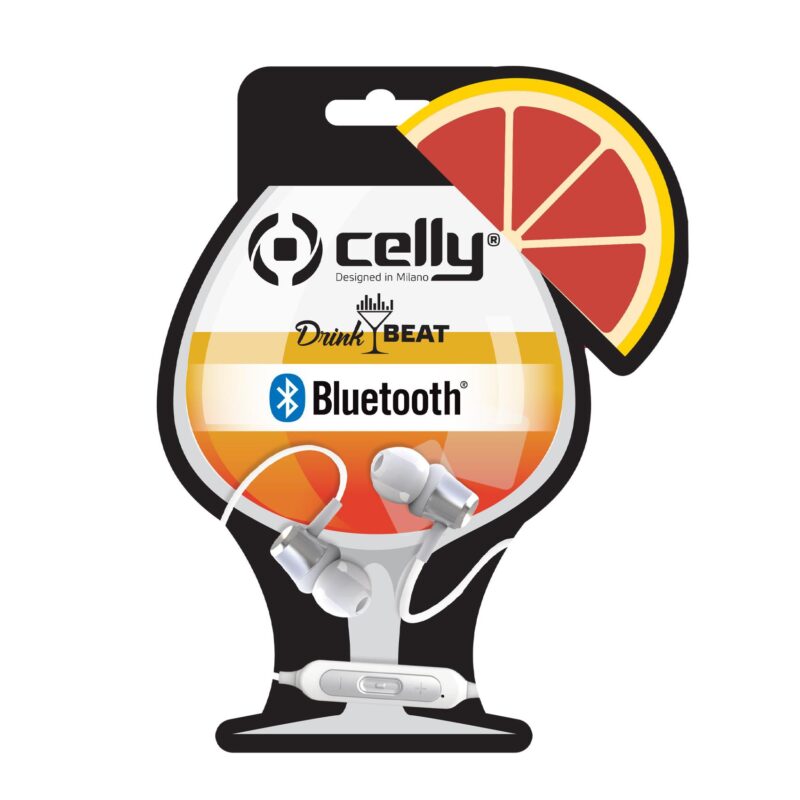Celly Bluetooth Earphones with SPRITZ-shaped pack White