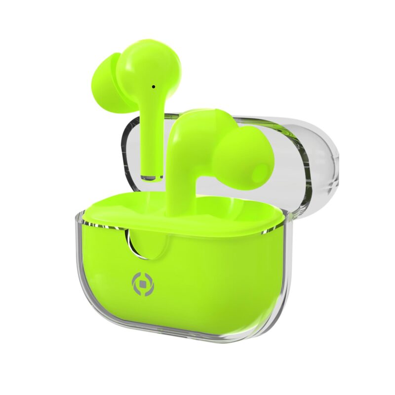 Celly True Wireless Bluetooth Earphones (CLEAR) with ENC - Green