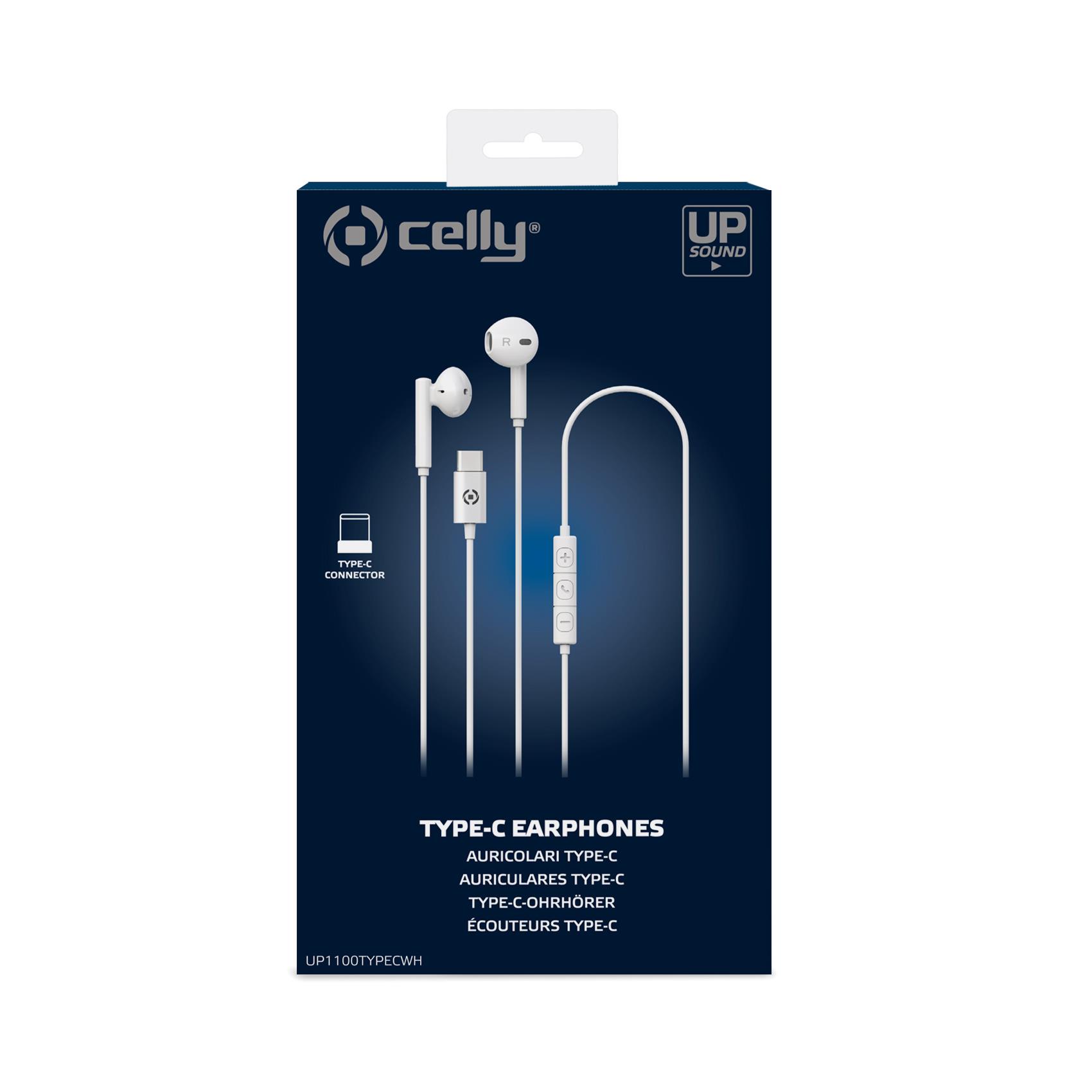 Celly Handsfree with TYPE-C connector White - Image 2