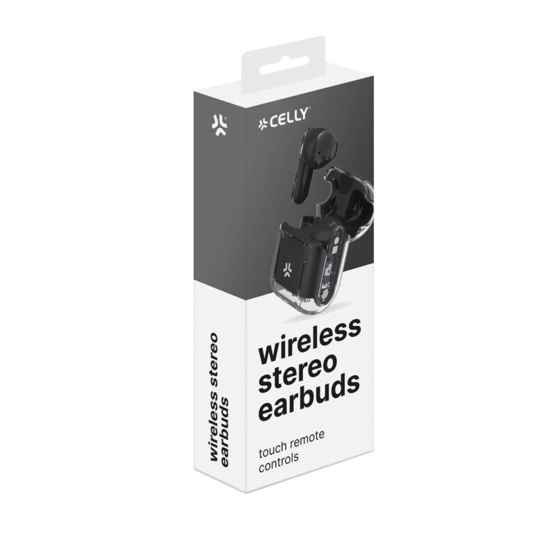 Celly True Wireless Bluetooth Earphones (SHEER) Black
