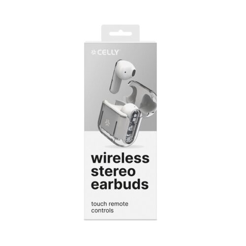 Celly True Wireless Bluetooth Earphones (SHEER) White
