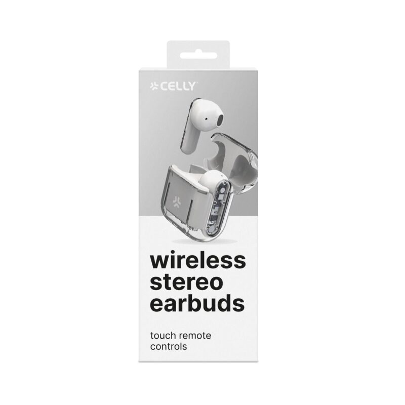 Celly True Wireless Bluetooth Earphones (SHEER) White