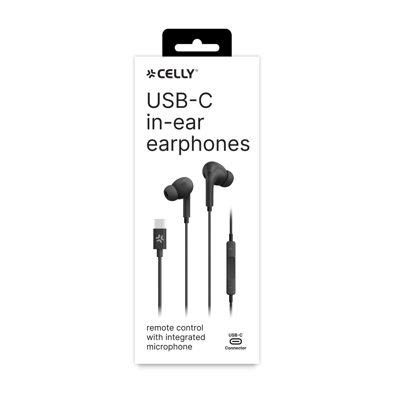 Celly Handsfree with TYPE-C connector (UP1200) Black - Image 2