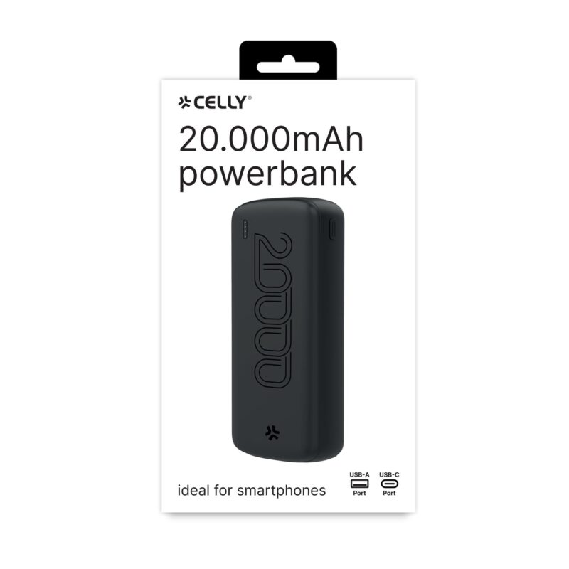 Celly Power Bank 20000mAh EVO Black
