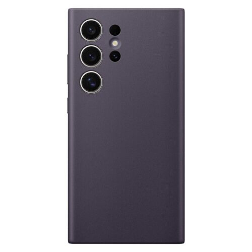 Samsung Vegan Leather Case for Galaxy S24 Ultra Dark Violet