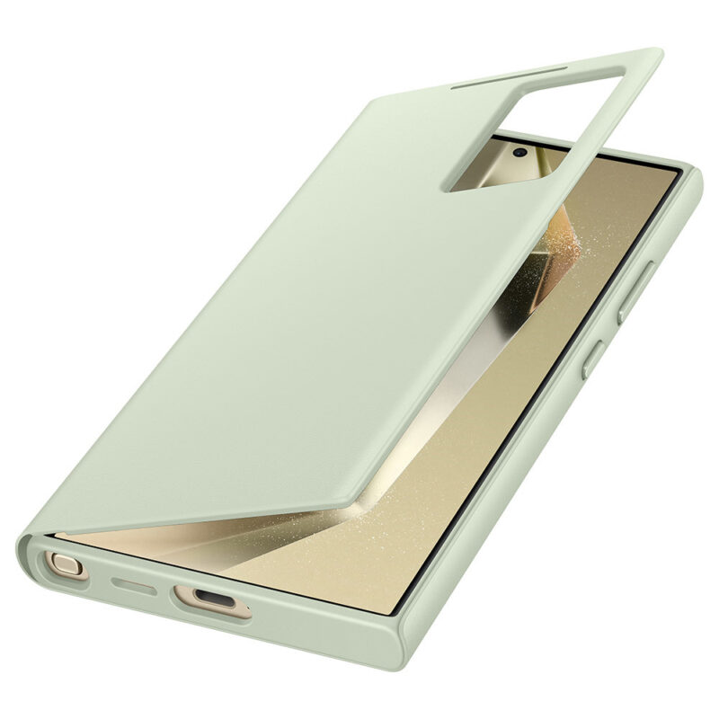 Samsung Smart View Wallet Case for Galaxy S24 Ultra Light Green