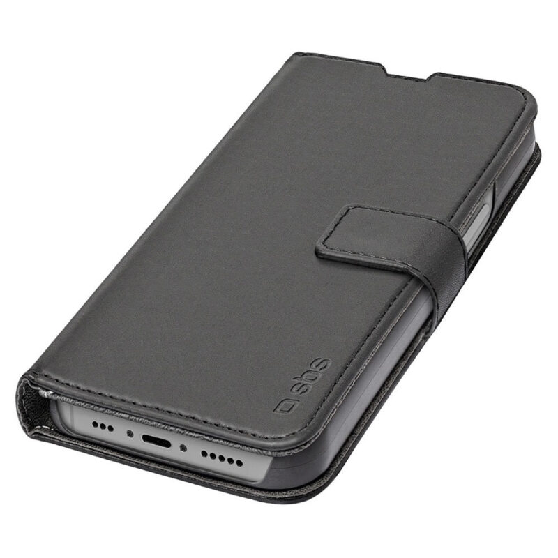 SBS Book Wallet Case with function for iPhone 15 Black