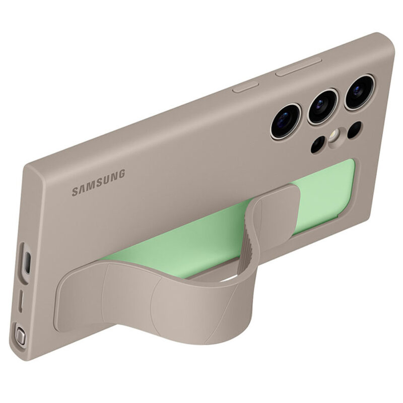 Samsung Standing Grip Case for Galaxy S24 Ultra Taupe - Image 2