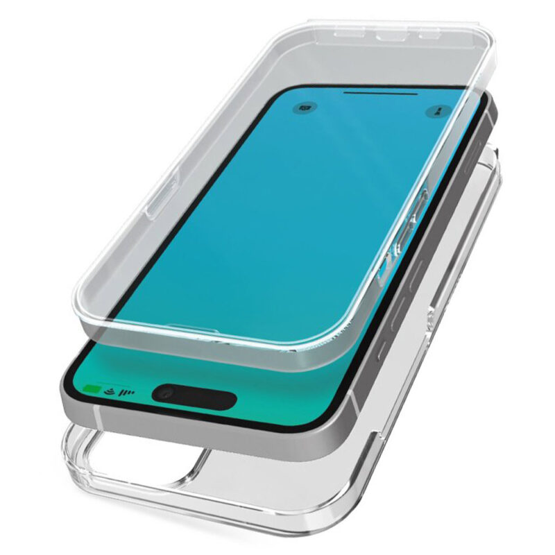 SBS 360° Full Body cover for iPhone 15 - Extreme Transparent