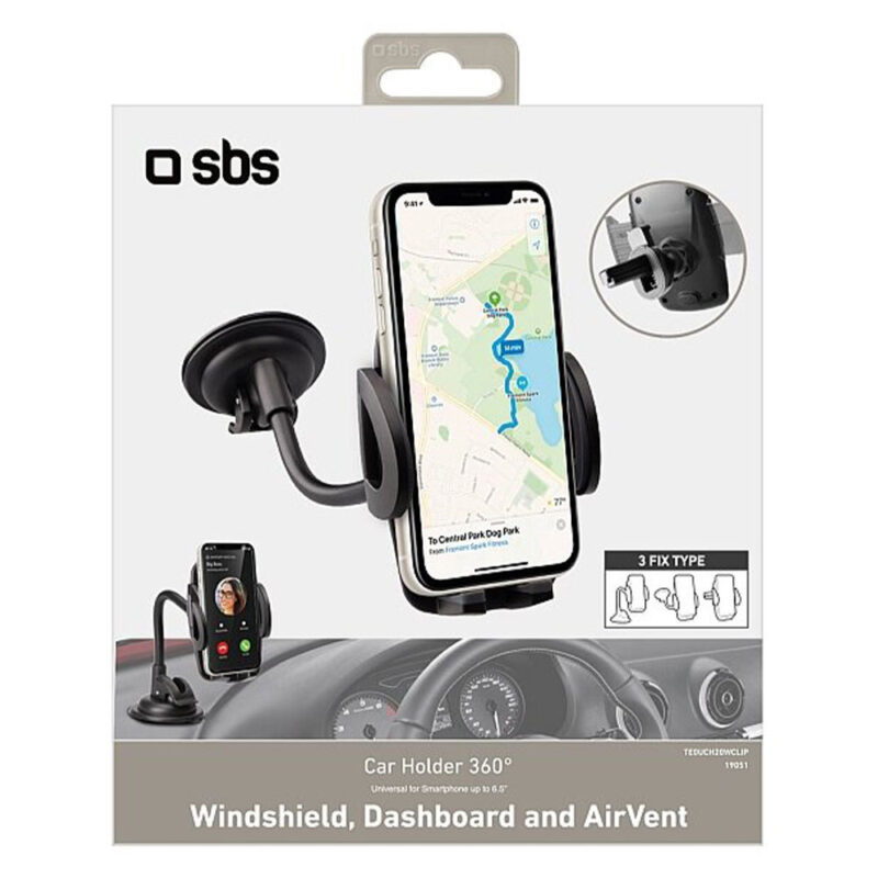 SBS Universal car holder for smartphone up to 6" Black - Image 2