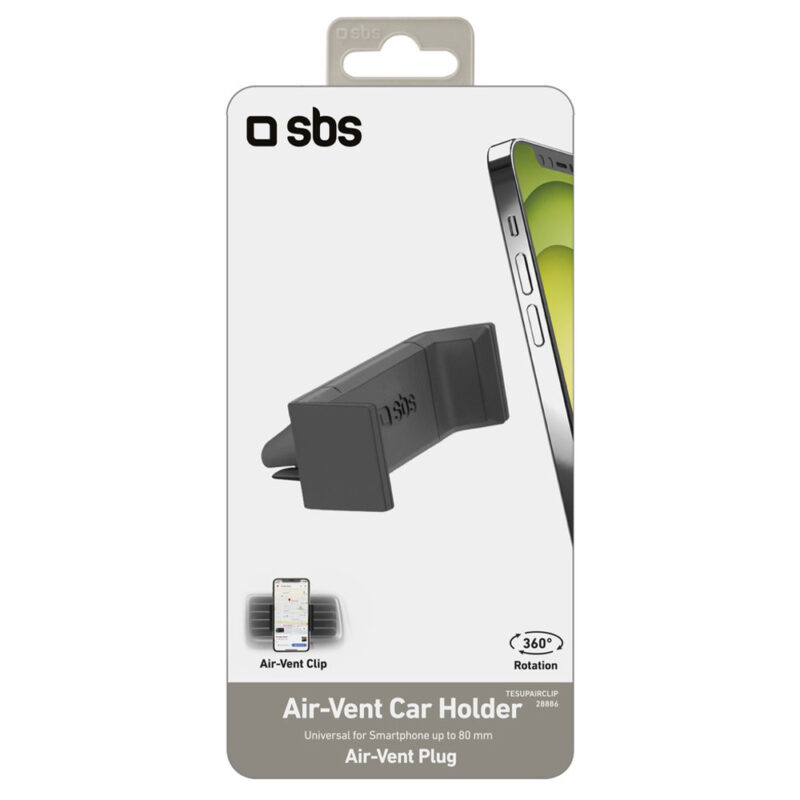 SBS Universal car phone mount for smartphones up to 80mm Black - Image 2