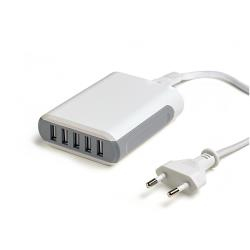 Celly Power Station 5 - USB Ports (8A) White