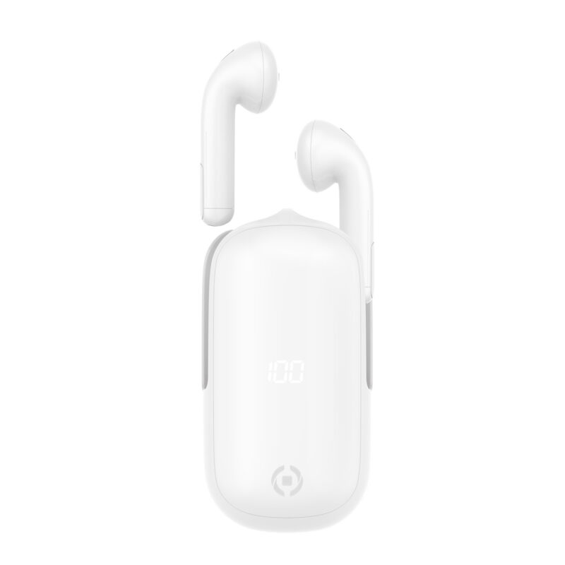 Celly True Wireless Bluetooth Earphones (SLIDE1) - White