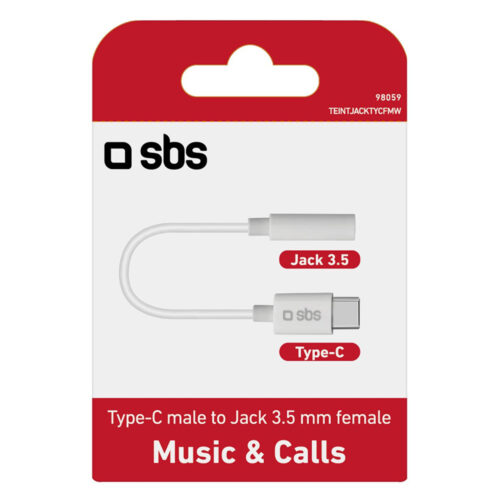 SBS Adapter with female jack and Type-C male White - Image 2