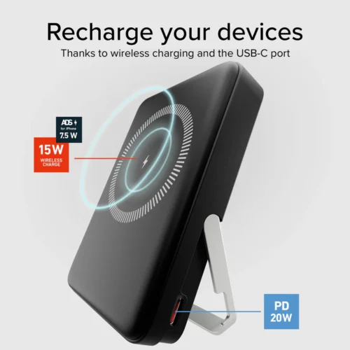 SBS MagSafe Powerbank 10000mAh with LCD Black - Image 3