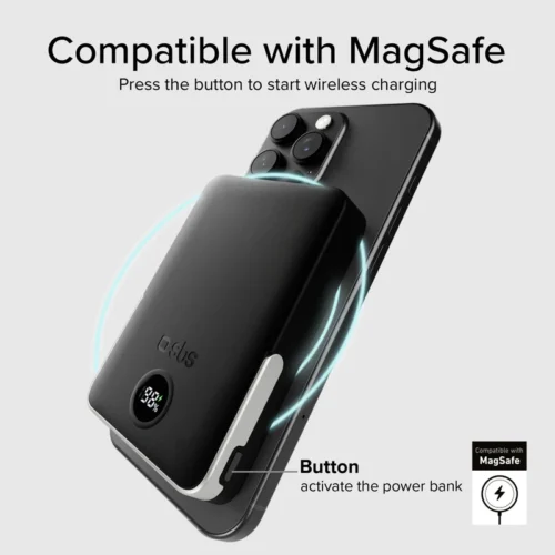 SBS MagSafe Powerbank 10000mAh with LCD Black - Image 2