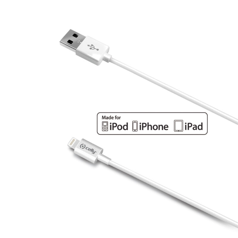 Celly Data Cable Lightning (2meters) White