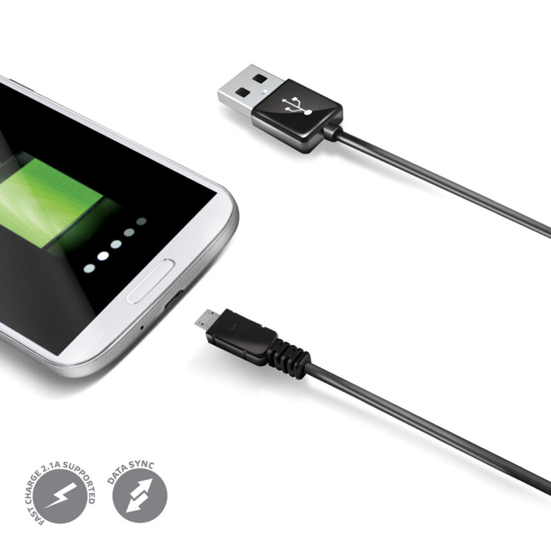 Celly Data Cable MircoUSB Black