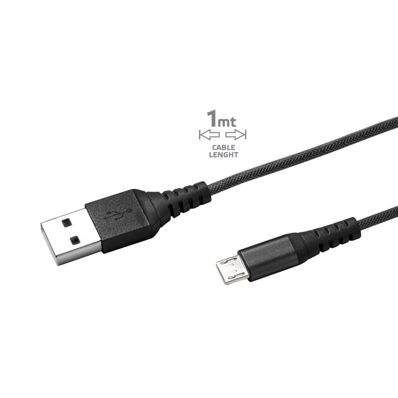 Celly Data Cable Micro-USB Nylon (1m) Black