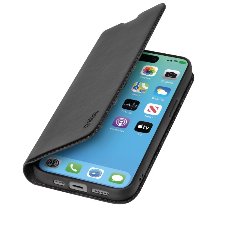 SBS Book Wallet Lite Case for iPhone 15 Pro Black