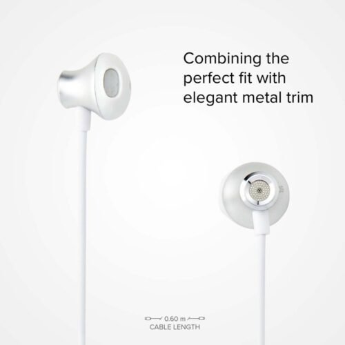 SBS BT701 Wireless Metal Earphones White - Image 2