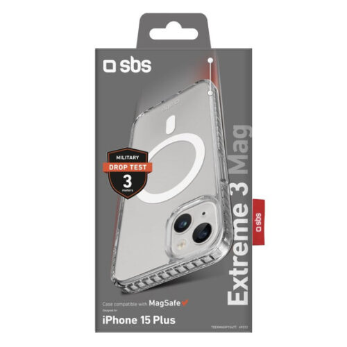 SBS Extreme Mag - transparent fall resistant cover for up to 3 metres for iPhone 15 Plus Transparent - Image 2