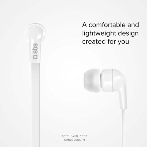 SBS In-ear stereo earset Studio Mix 30 with Jack Connector White - Image 2