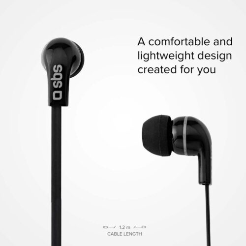 SBS In-ear stereo earset Studio Mix 30 with Jack Connector Black - Image 2