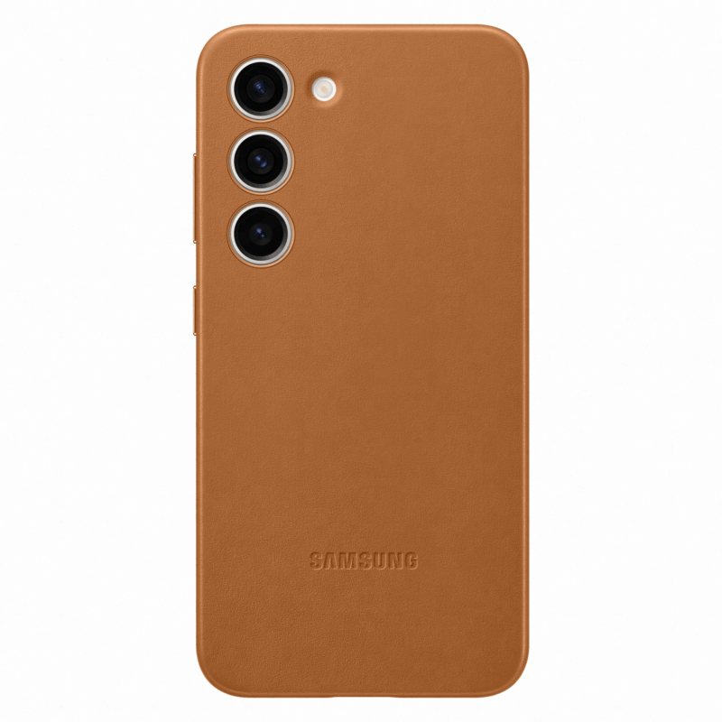 Samsung Leather Case for Samsung Galaxy S23 Camel