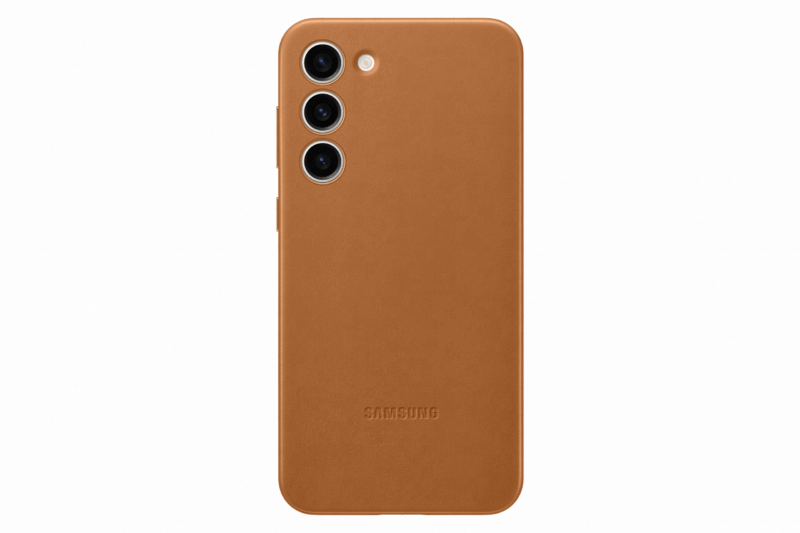 Samsung Leather Case for Samsung Galaxy S23+ Camel