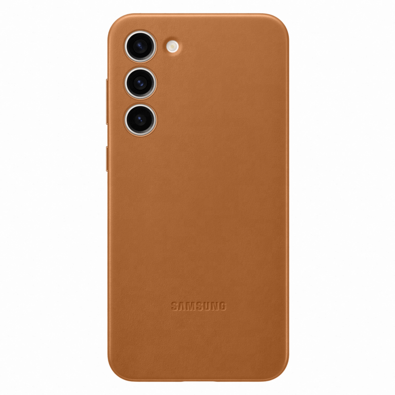 Samsung Leather Case for Samsung Galaxy S23+ Camel