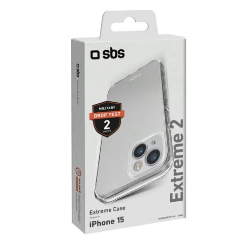 SBS Extreme X2 Cover for iPhone 15 Transparent - Image 2