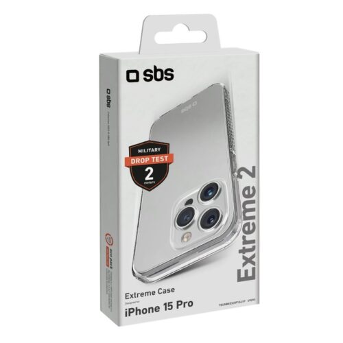 SBS Extreme X2 Cover for iPhone 15 Pro Transparent - Image 2