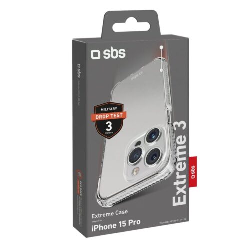 SBS Extreme X3 Cover for iPhone 15 Pro Transparent - Image 2
