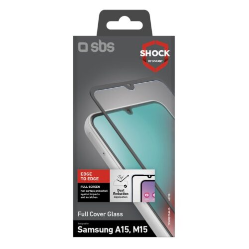 SBS Screen protector full cover tempered glass for Samsung Galaxy A15 - Image 2