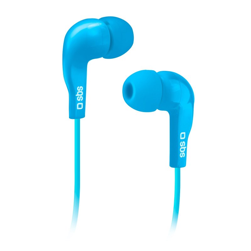 SBS In-ear stereo earset Studio Mix 10, jack 3,5 mm with microphone and answer button Blue