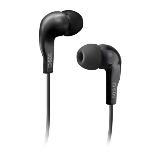 SBS In-ear stereo earset Studio Mix 10, jack 3,5 mm with microphone and answer button Black